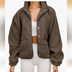 Women's Brown Fleece Jacket